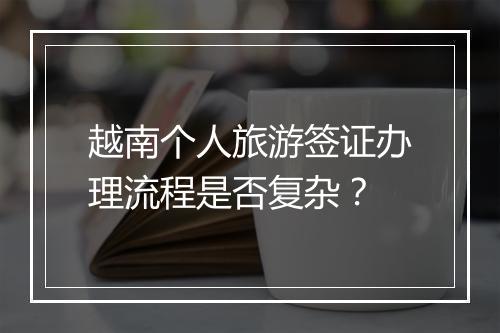 越南个人旅游签证办理流程是否复杂？