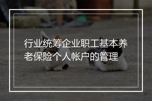 行业统筹企业职工基本养老保险个人帐户的管理