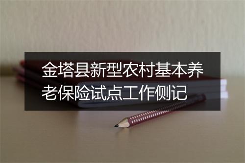 金塔县新型农村基本养老保险试点工作侧记