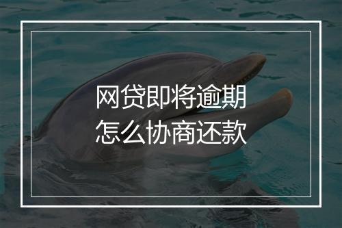 网贷即将逾期怎么协商还款