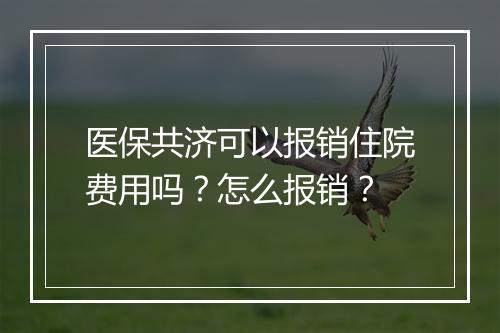 医保共济可以报销住院费用吗？怎么报销？