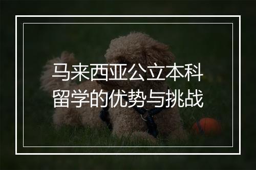 马来西亚公立本科留学的优势与挑战