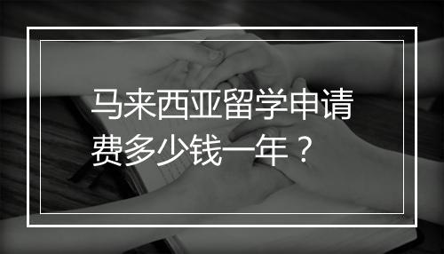 马来西亚留学申请费多少钱一年？