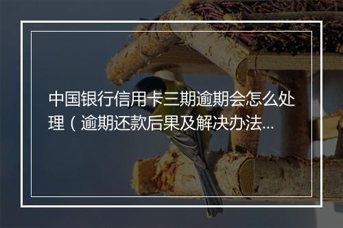 中国银行信用卡三期逾期会怎么处理（逾期还款后果及解决办法）