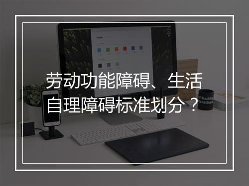 劳动功能障碍、生活自理障碍标准划分？
