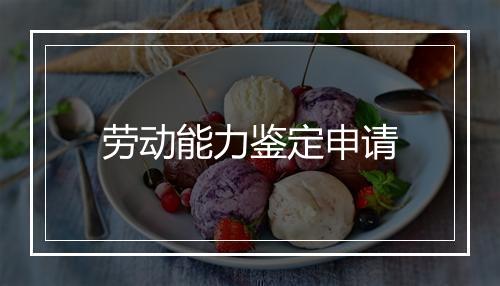 劳动能力鉴定申请