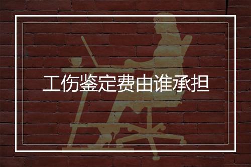 工伤鉴定费由谁承担