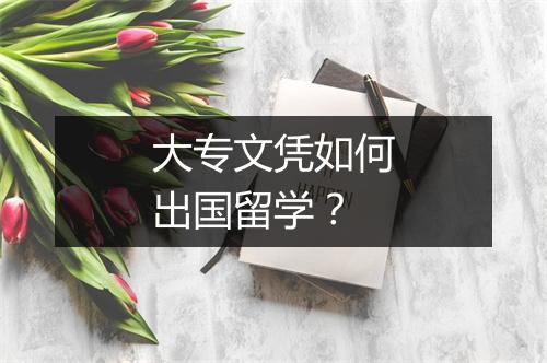 大专文凭如何出国留学？