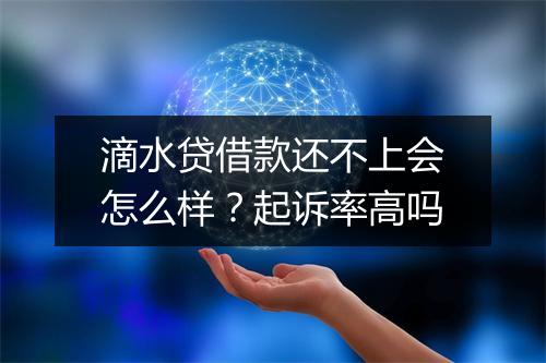 滴水贷借款还不上会怎么样？起诉率高吗