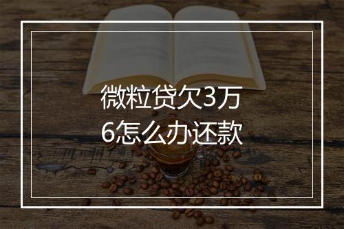 微粒贷欠3万6怎么办还款