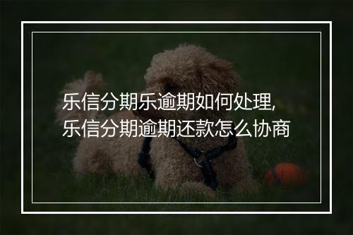 乐信分期乐逾期如何处理,乐信分期逾期还款怎么协商