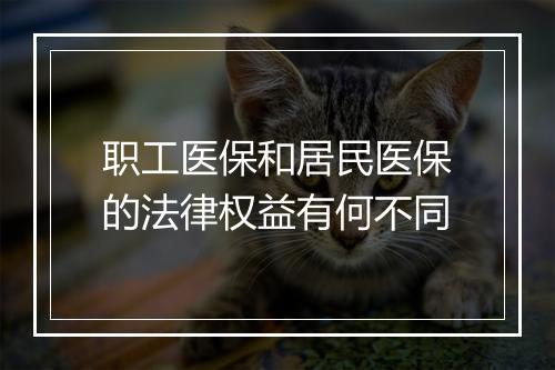 职工医保和居民医保的法律权益有何不同