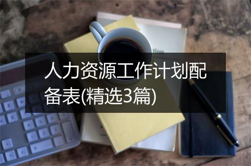 人力资源工作计划配备表(精选3篇)