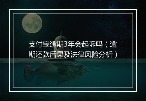 支付宝逾期3年会起诉吗（逾期还款后果及法律风险分析）