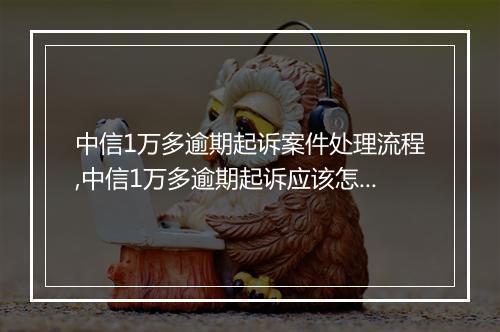 中信1万多逾期起诉案件处理流程,中信1万多逾期起诉应该怎么应对