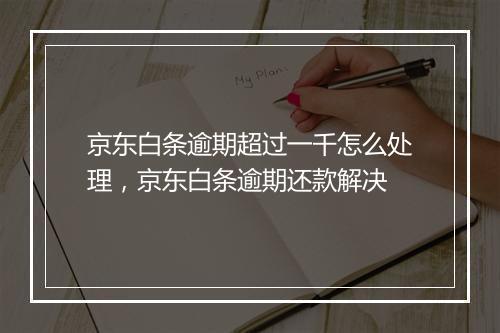 京东白条逾期超过一千怎么处理，京东白条逾期还款解决