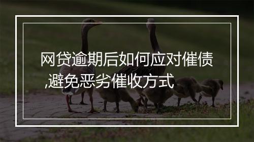 网贷逾期后如何应对催债 ,避免恶劣催收方式