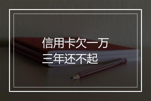 信用卡欠一万三年还不起