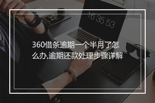 360借条逾期一个半月了怎么办,逾期还款处理步骤详解