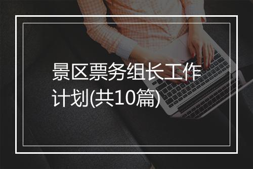 景区票务组长工作计划(共10篇)