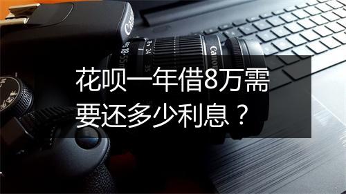 花呗一年借8万需要还多少利息？
