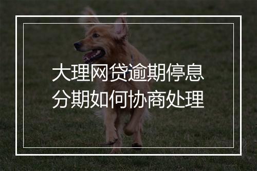 大理网贷逾期停息分期如何协商处理