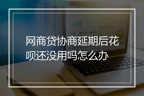 网商贷协商延期后花呗还没用吗怎么办