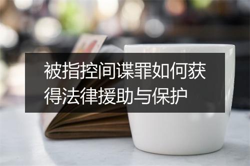 被指控间谍罪如何获得法律援助与保护