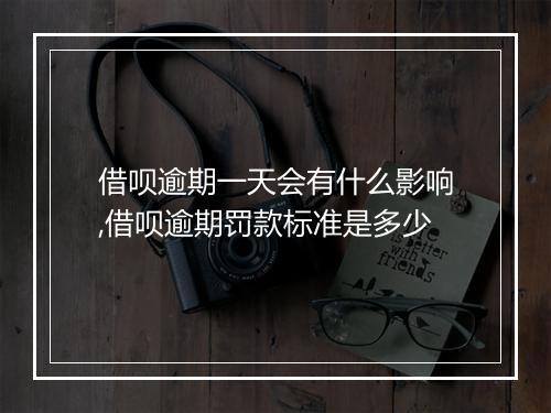 借呗逾期一天会有什么影响,借呗逾期罚款标准是多少