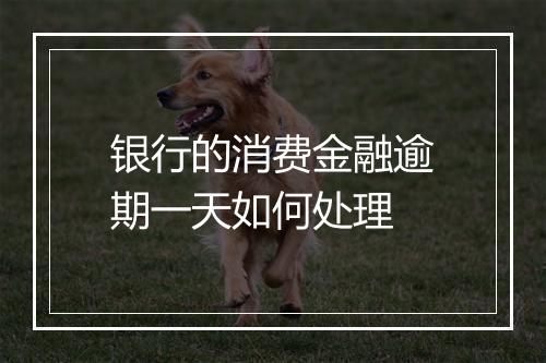 银行的消费金融逾期一天如何处理