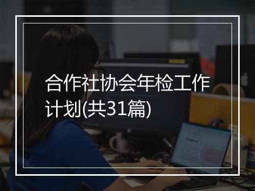合作社协会年检工作计划(共31篇)