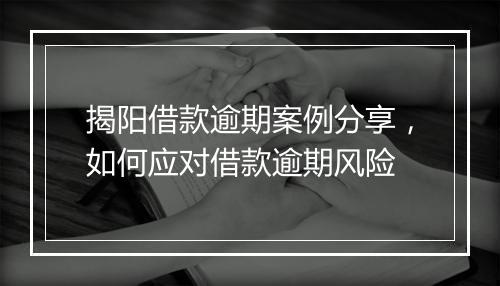 揭阳借款逾期案例分享，如何应对借款逾期风险