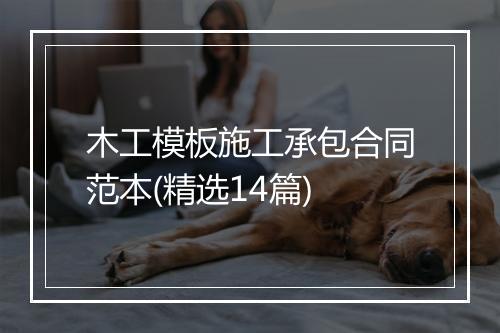 木工模板施工承包合同范本(精选14篇)