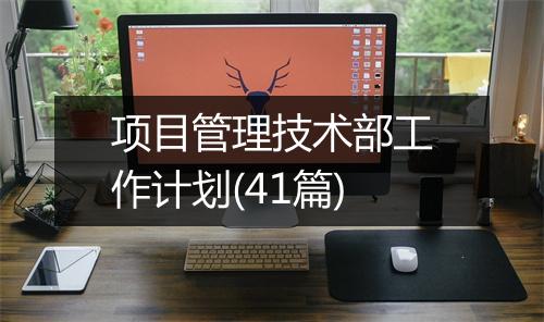 项目管理技术部工作计划(41篇)