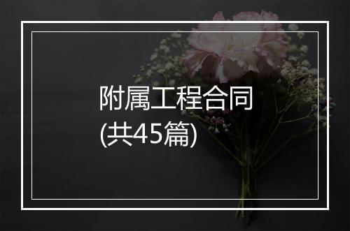 附属工程合同(共45篇)