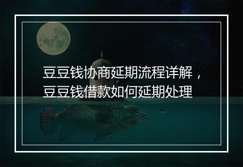 豆豆钱协商延期流程详解，豆豆钱借款如何延期处理