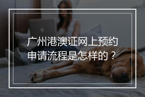 广州港澳证网上预约申请流程是怎样的？