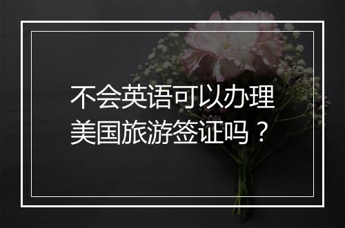 不会英语可以办理美国旅游签证吗？