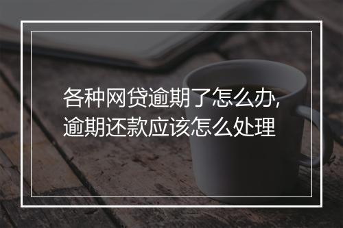 各种网贷逾期了怎么办,逾期还款应该怎么处理
