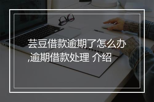 芸豆借款逾期了怎么办,逾期借款处理 介绍