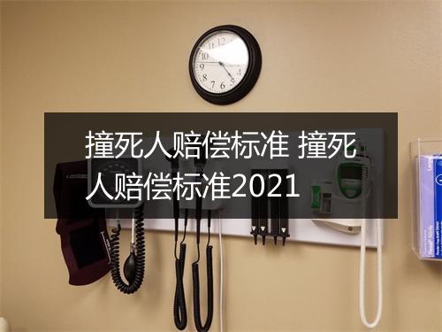 撞死人赔偿标准 撞死人赔偿标准2021