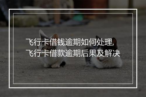 飞行卡借钱逾期如何处理,飞行卡借款逾期后果及解决