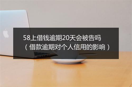 58上借钱逾期20天会被告吗（借款逾期对个人信用的影响）