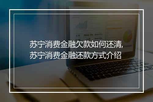 苏宁消费金融欠款如何还清,苏宁消费金融还款方式介绍