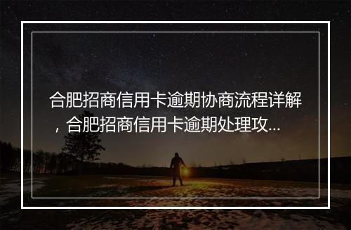 合肥招商信用卡逾期协商流程详解，合肥招商信用卡逾期处理攻略