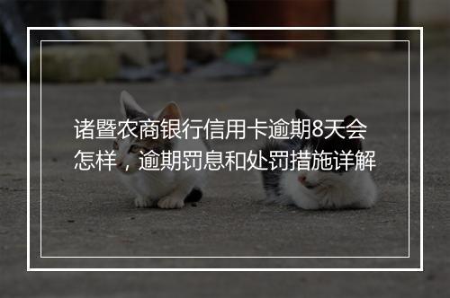 诸暨农商银行信用卡逾期8天会怎样，逾期罚息和处罚措施详解