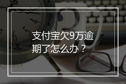 支付宝欠9万逾期了怎么办？
