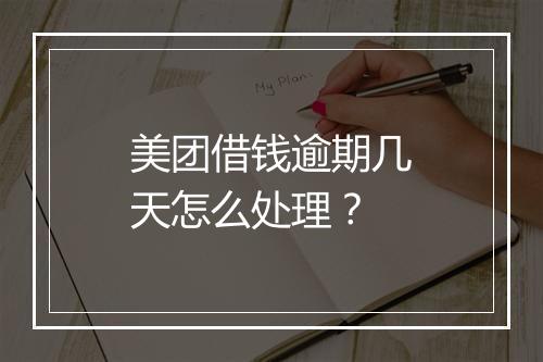 美团借钱逾期几天怎么处理？