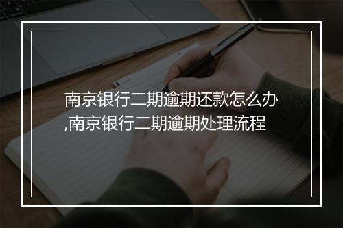 南京银行二期逾期还款怎么办,南京银行二期逾期处理流程