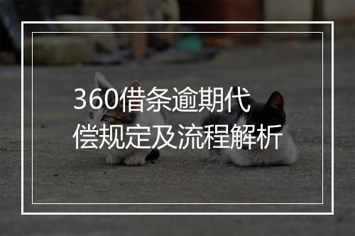 360借条逾期代偿规定及流程解析